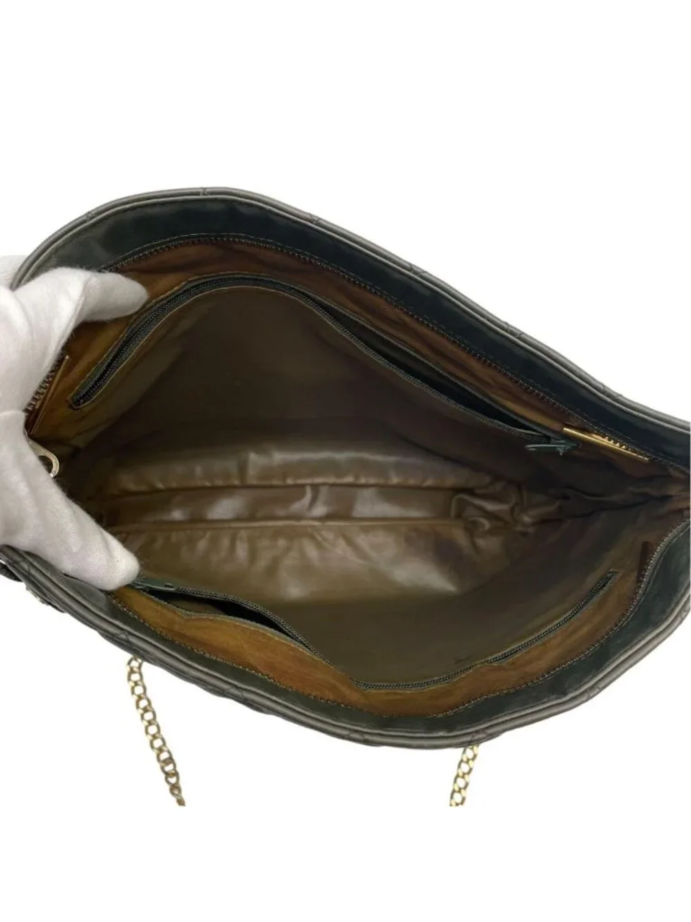 Chanel Quilted Lambskin Chain Shoulder Tote Bag
